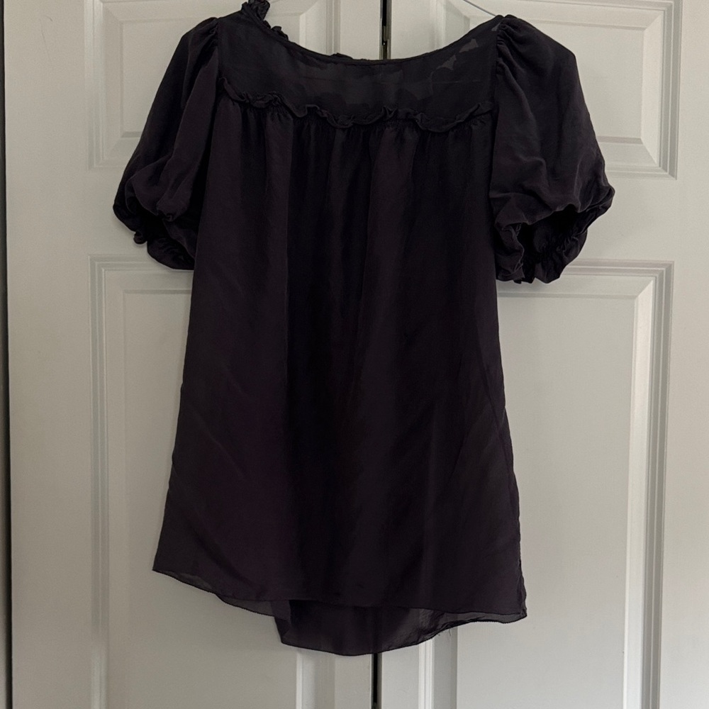 Marc Jacobs Black Puff Sleeve Blouse